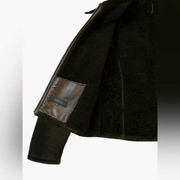 Gucci by Tom Ford Suede and 100% Shearling coat. Size 50 - Picture 8 of 12